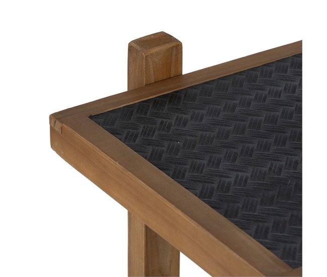 Conforama Estantería OSLO Negro Natural Hierro 107 X 40 X 80 Cm