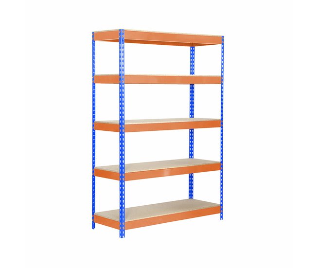 Conforama Estantería Simon Rack Bricoforte 1206-5 5 Estantes 1500 kg 200 x 120 x 60 cm