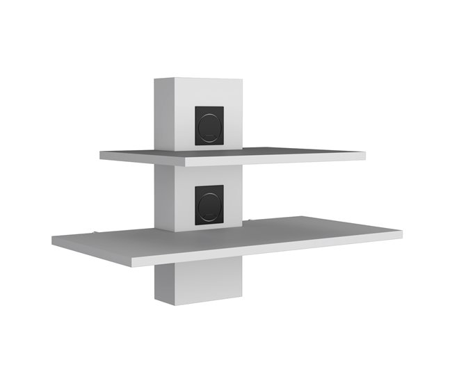 Conforama Estanteria Tv Burgos En Melamina Con Dos Estantes Blanco 43.7 X 60.1 X 30 Cm