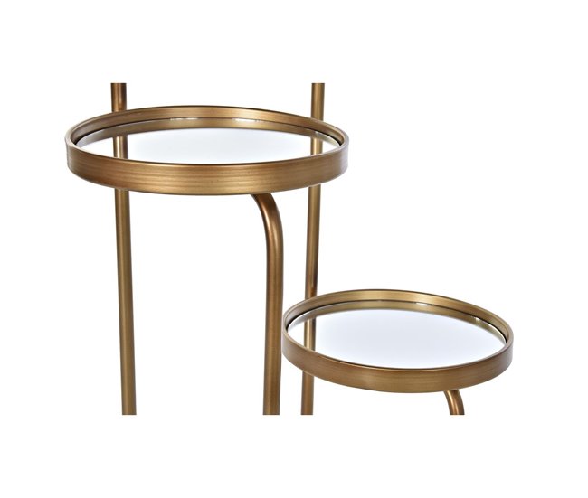 Conforama Estantes DKD Home Decor 4 Estantes Espejo Metal Cobre (43 X 35 X 113 Cm)