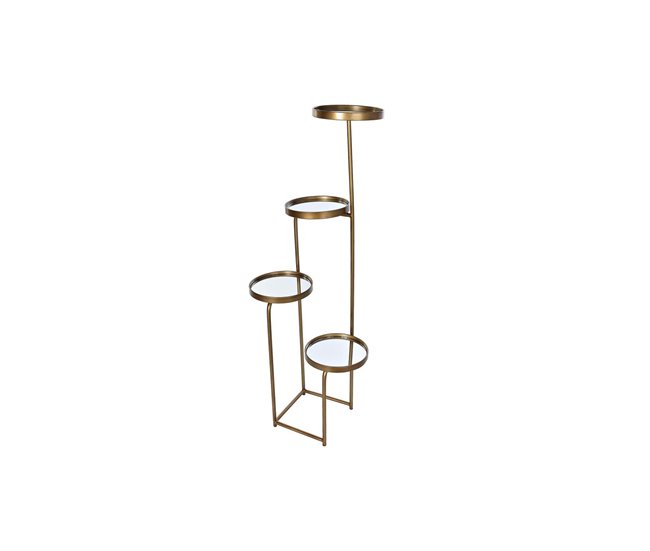 Conforama Estantes DKD Home Decor 4 Estantes Espejo Metal Cobre (43 x 35 x 113 cm)