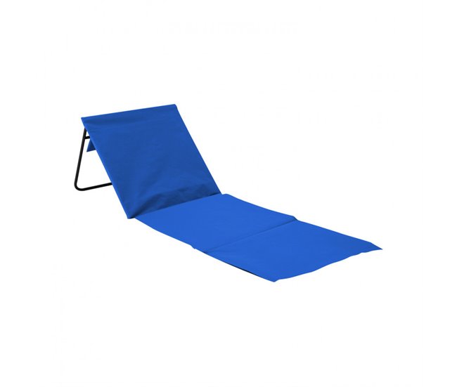 Conforama Esterilla Plegable de Playa Acolchada con Respaldo Azul 153x51x42cm Thinia Home