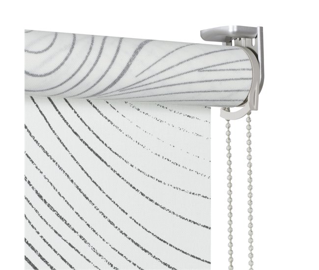 Conforama Estor Enrollable Traslúcido Waves Blanco 75 X 250cm