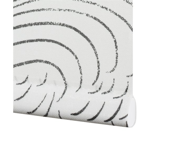 Conforama Estor Enrollable Traslúcido Waves Blanco 75 X 250cm