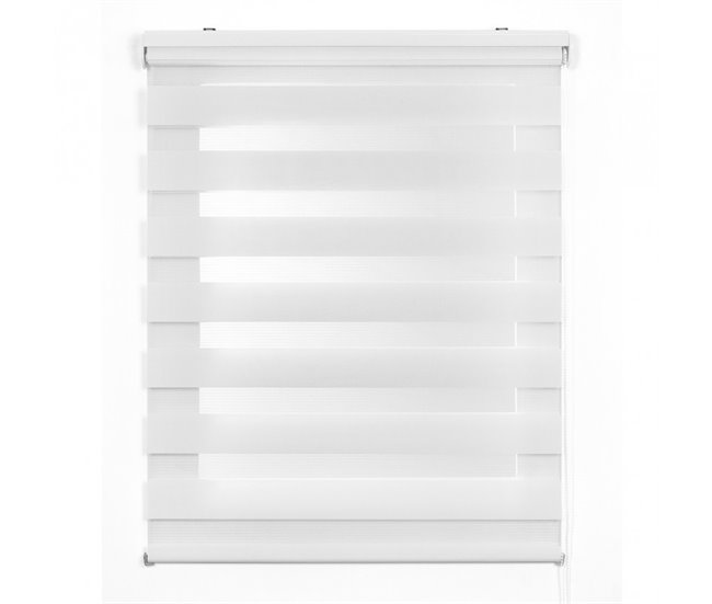 Conforama Estores Noche y Día estor enrollable con doble tejido Blanco 60 x 180 cm