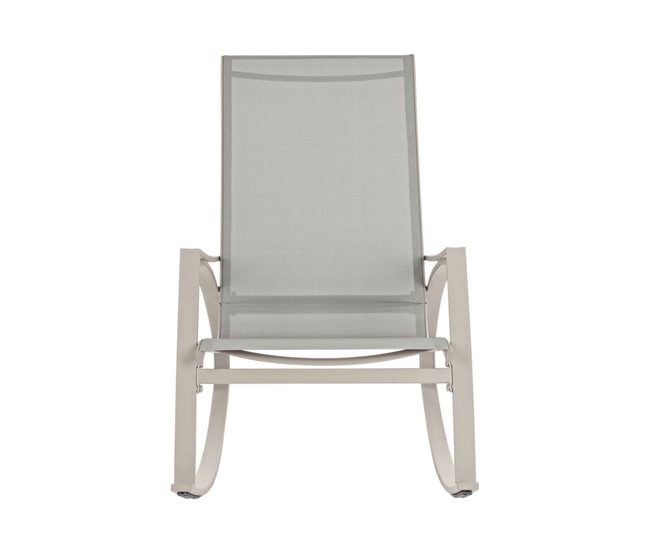 Conforama Estosa - Sillón De Jardín Mecedora Telma En Acero Color Crudo