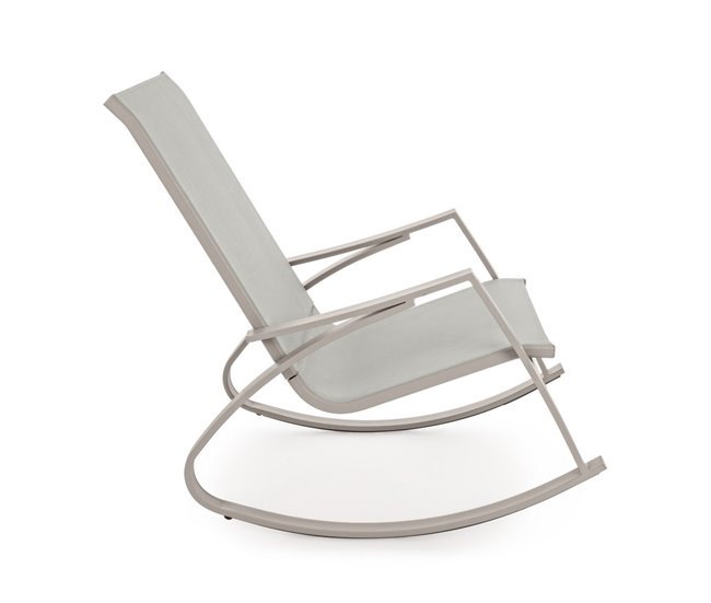 Conforama Estosa - Sillón De Jardín Mecedora Telma En Acero Color Crudo