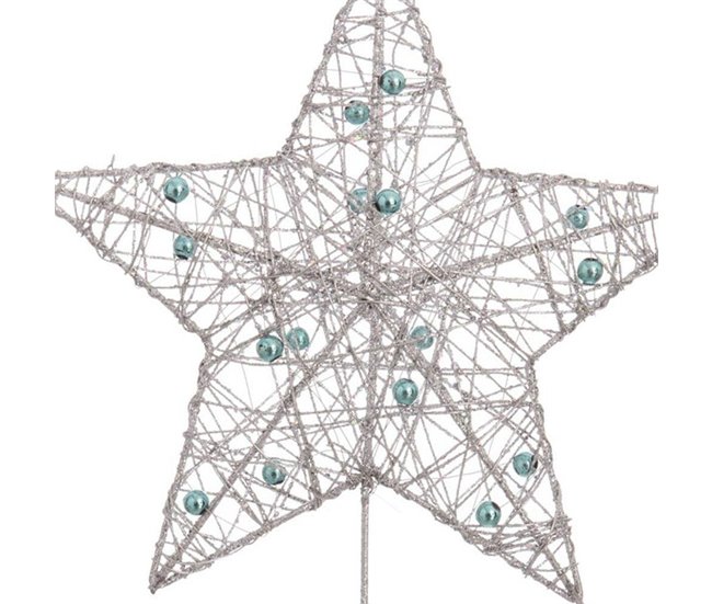 Conforama Estrella De Navidad Plateado Plata Metal Árbol 20 X 5 X 25 Cm