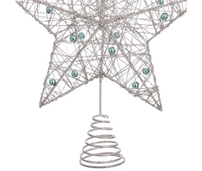 Conforama Estrella De Navidad Plateado Plata Metal Árbol 20 X 5 X 25 Cm