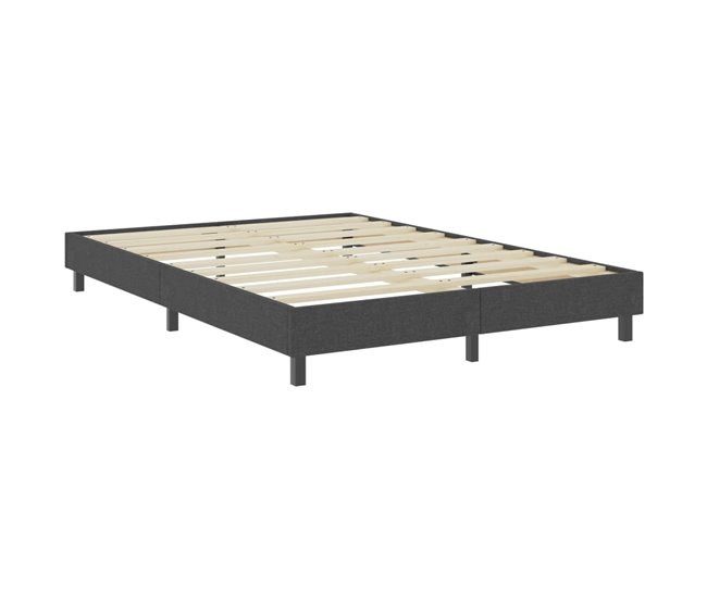 Conforama Estructura De Cama Box Spring Tela Gris 160x200 Cm