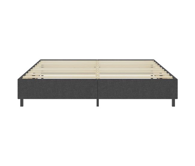 Conforama Estructura De Cama Box Spring Tela Gris 200x200 Cm