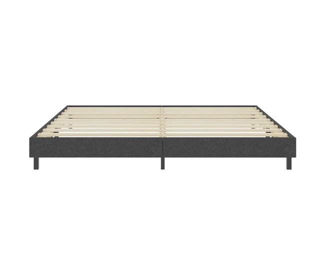 Conforama Estructura De Cama Box Spring Tela Gris 200x200 Cm