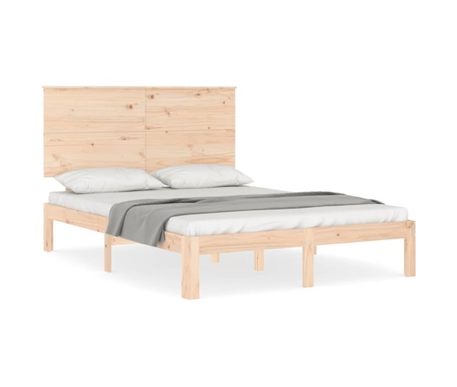 Conforama Estructura de cama con cabecero madera maciza 120x200 cm