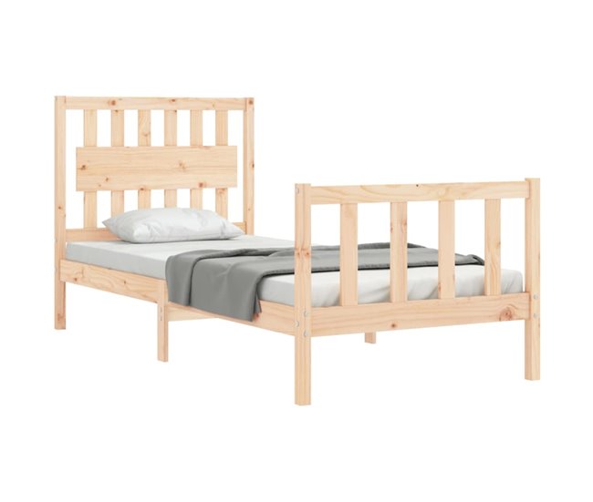 Conforama Estructura De Cama Con Cabecero Madera Maciza