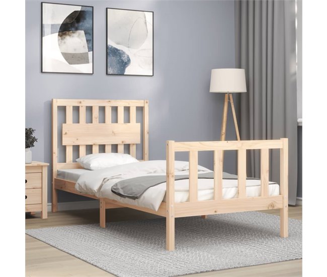 Conforama Estructura De Cama Con Cabecero Madera Maciza