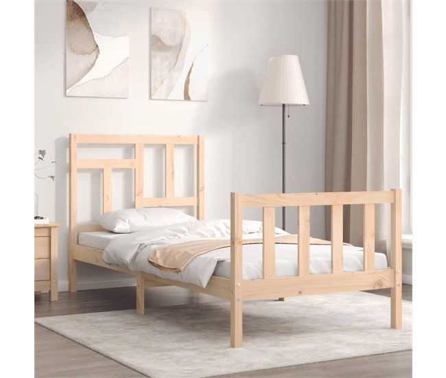 Conforama Estructura De Cama Con Cabecero Madera Maciza