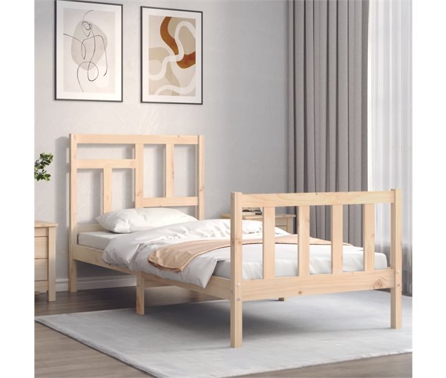 Conforama Estructura De Cama Con Cabecero Madera Maciza