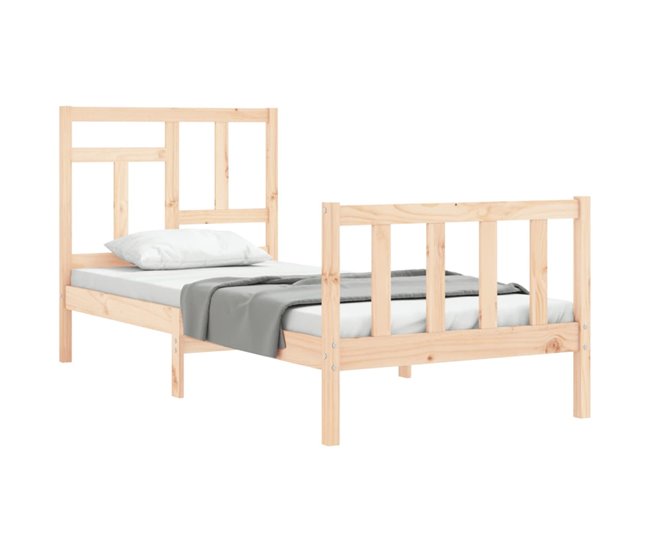 Conforama Estructura De Cama Con Cabecero Madera Maciza