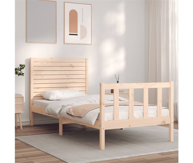 Conforama Estructura De Cama Con Cabecero Madera Maciza