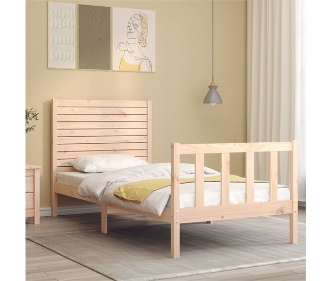 Conforama Estructura De Cama Con Cabecero Madera Maciza