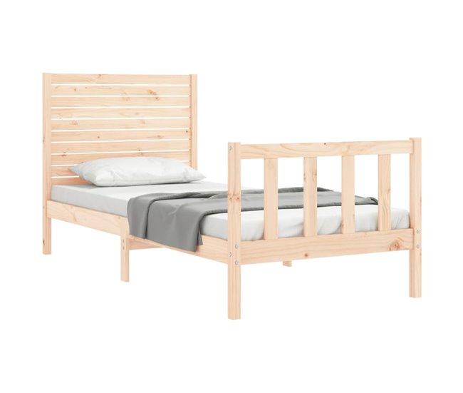 Conforama Estructura De Cama Con Cabecero Madera Maciza