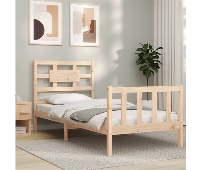 Conforama Estructura De Cama Con Cabecero Madera Maciza