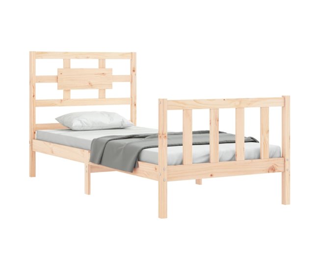 Conforama Estructura De Cama Con Cabecero Madera Maciza