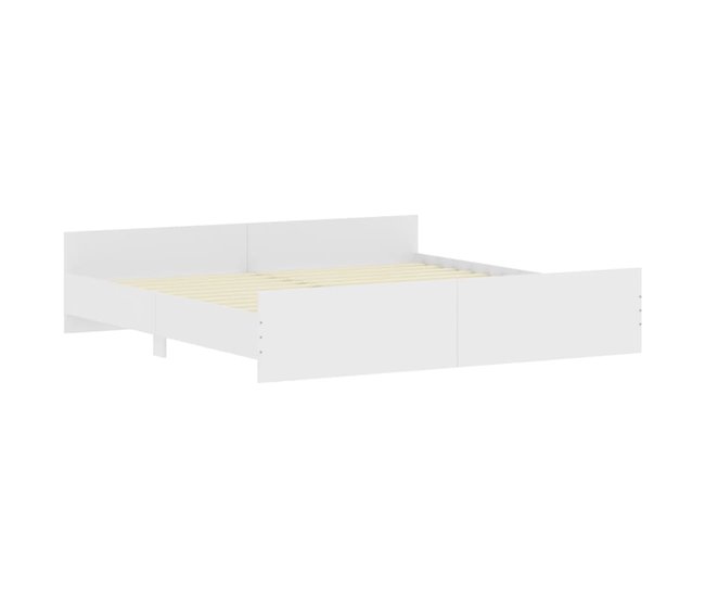 Conforama Estructura De Cama Con Cabecero Piecero Blanco 200x200 Cm