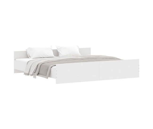 Conforama Estructura de cama con cabecero piecero blanco 200x200 cm