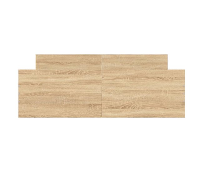Conforama Estructura De Cama Con Cabecero Piecero Roble Sonoma 140x190 Cm