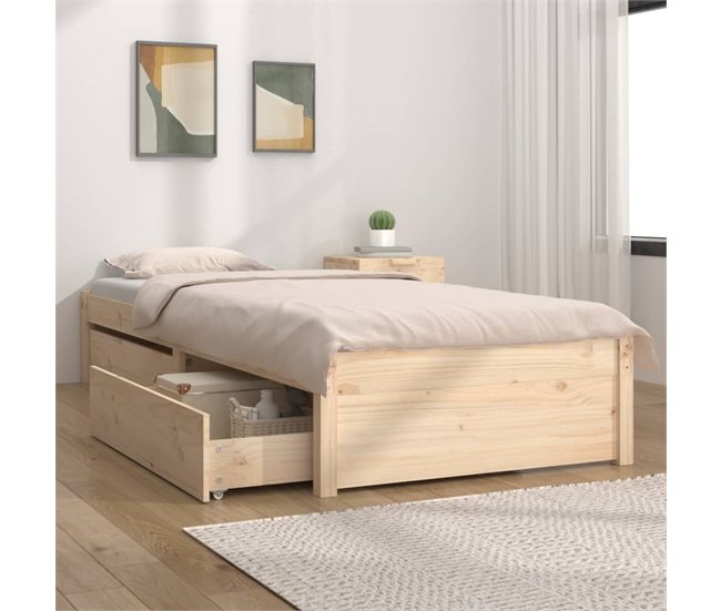 Conforama Estructura De Cama Con Cajones 100x200 Cm
