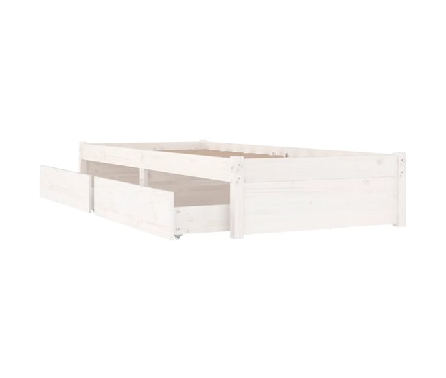 Conforama Estructura De Cama Con Cajones Blanco 90x200 Cm