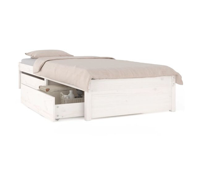 Conforama Estructura de cama con cajones blanco 90x200 cm
