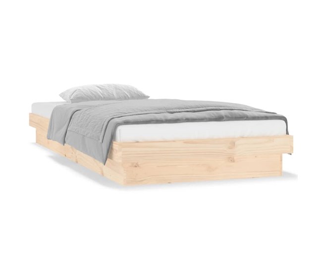 Conforama Estructura De Cama Con LED Madera Maciza 75x190 Cm