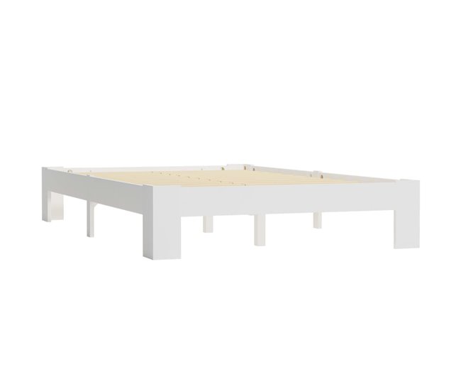 Conforama Estructura de cama de madera maciza de pino blanco 140x200 cm