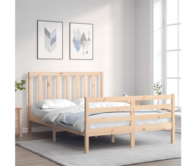 Conforama Estructura De Cama De Matrimonio Con Cabecero Madera Maciza