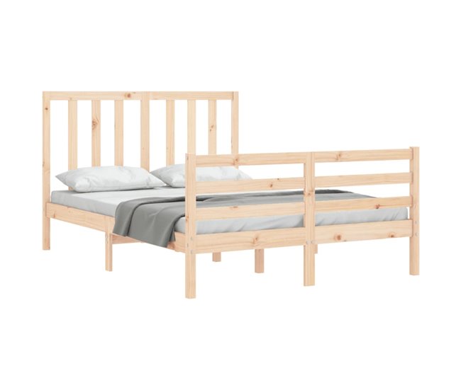 Conforama Estructura De Cama De Matrimonio Con Cabecero Madera Maciza