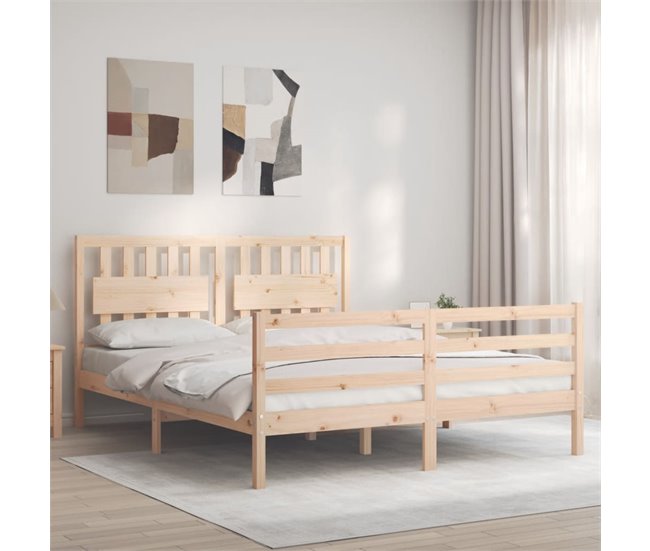 Conforama Estructura De Cama De Matrimonio Con Cabecero Madera Maciza