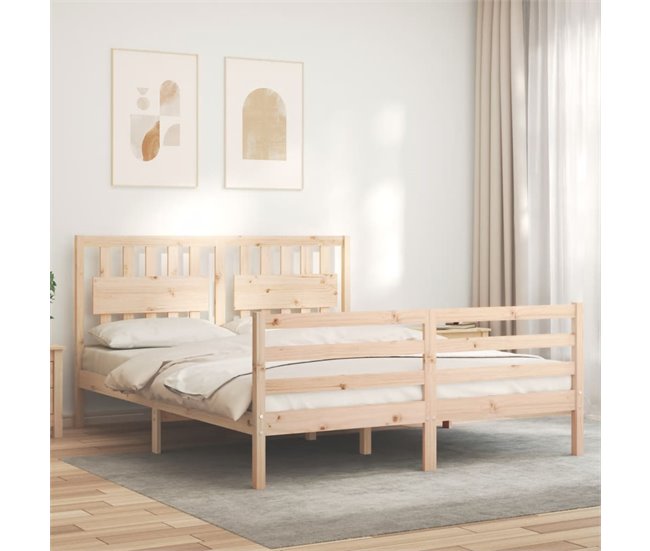 Conforama Estructura De Cama De Matrimonio Con Cabecero Madera Maciza