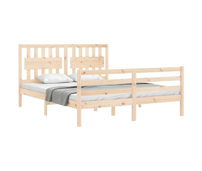 Conforama Estructura De Cama De Matrimonio Con Cabecero Madera Maciza