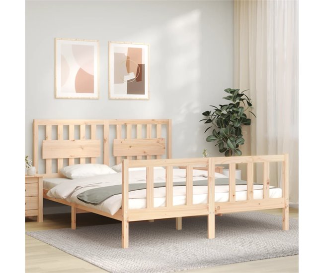 Conforama Estructura De Cama De Matrimonio Con Cabecero Madera Maciza
