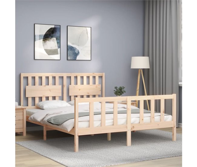 Conforama Estructura De Cama De Matrimonio Con Cabecero Madera Maciza