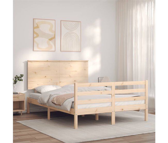 Conforama Estructura De Cama De Matrimonio Con Cabecero Madera Maciza