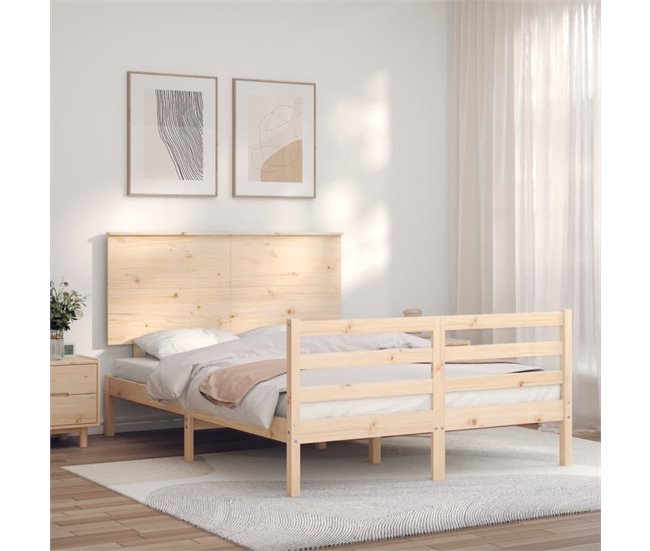 Conforama Estructura De Cama De Matrimonio Con Cabecero Madera Maciza