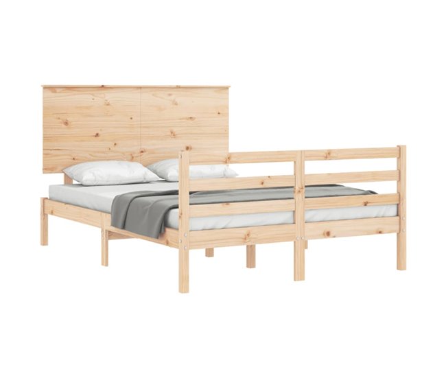 Conforama Estructura De Cama De Matrimonio Con Cabecero Madera Maciza
