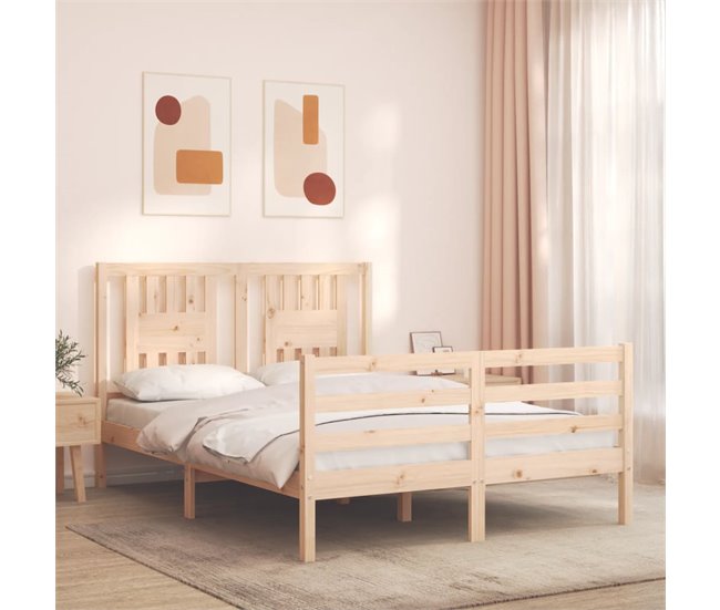 Conforama Estructura De Cama De Matrimonio Con Cabecero Madera Maciza