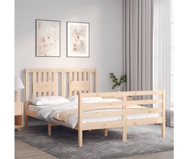 Conforama Estructura De Cama De Matrimonio Con Cabecero Madera Maciza