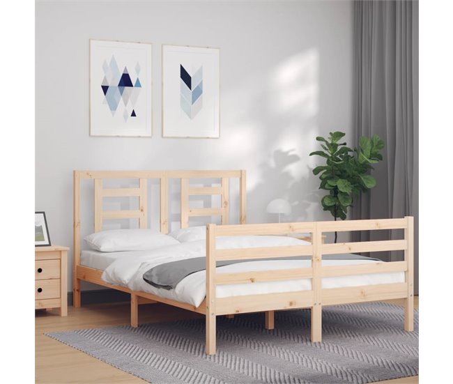Conforama Estructura De Cama De Matrimonio Con Cabecero Madera Maciza