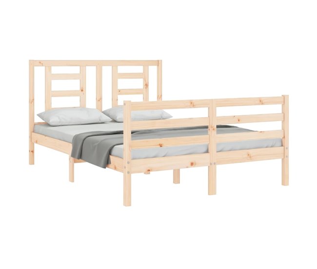 Conforama Estructura De Cama De Matrimonio Con Cabecero Madera Maciza