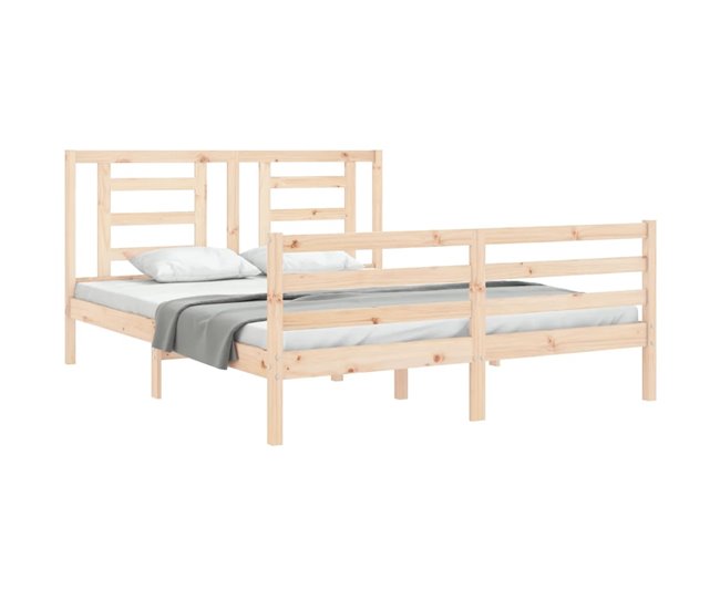 Conforama Estructura De Cama De Matrimonio Con Cabecero Madera Maciza